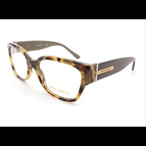 Olive tweed metal stripe eyeglasses